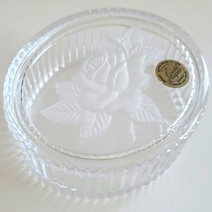 CRISTAL D'ARQUES Lead Crystal Trinket Box (France)